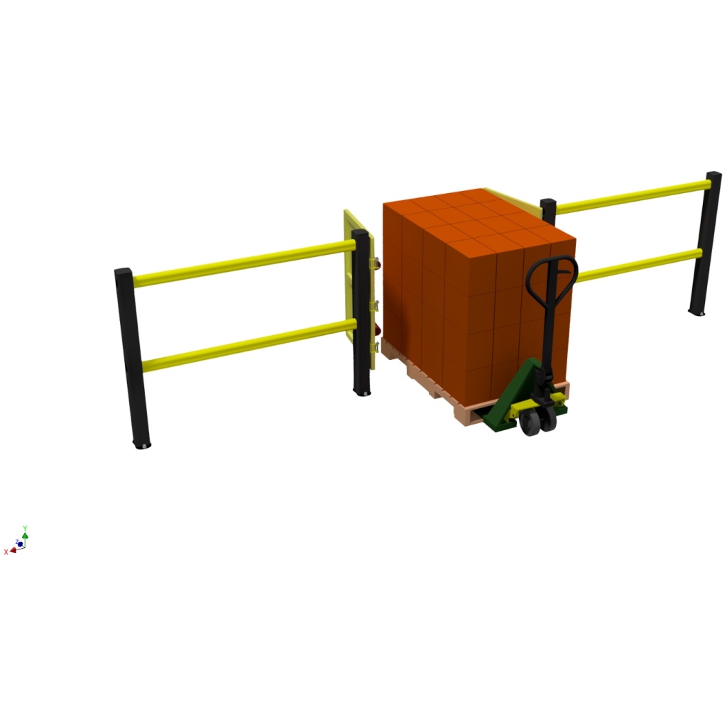 Bump/Self Closing Pallet Safety Gate – Warehouse Equipment